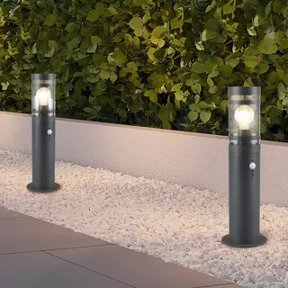 Trio Reality Leuchten Paloma Pollerleuchte, E27, Höhe: 50 cm, mit Bewegungsmelder, R51719142,