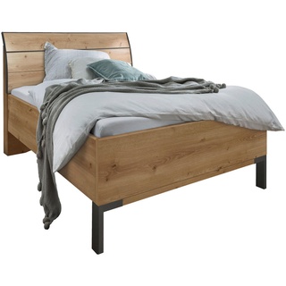 Dieter Knoll Bett , Eiche Bianco , Holzwerkstoff , 100x200 cm , ISO 9001, Goldenes M, Made in Germany , in verschiedenen Größen erhältlich , Schlafzimmer, Komplette Schlafzimmer und Serien, Schlafzimmerserien