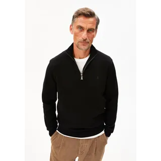 FAABES STRICKPULLOVER | 100% Bio-Baumwolle - schwarz (L)