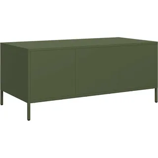 vidaXL Couchtisch Olivgrün 101,5x50x43,5 cm Kaltgewalzter Stahl - Grün