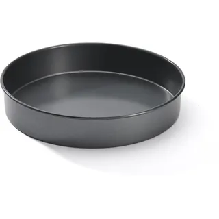 De Buyer - Runde Kuchenform aus antihaftbeschichtetem Stahl - 26 x 5cm - 4718.26, Schwarz