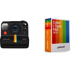 Polaroid Now+ Gen 2 Sofortbildkamera - Schwarz & Color Film für i-Type - Doppelpack