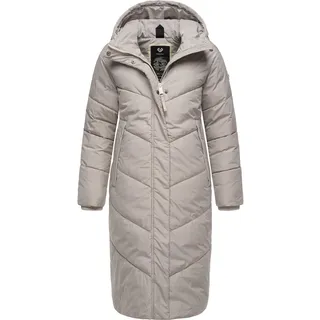 Ragwear Damen Winterjacke langer Regenmantel Steppmantel wasserdicht warm gefüttert mit Kapuze Suminka Bone Gr.