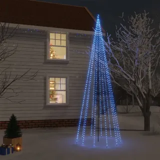 The Living Store Weihnachtsbaum mit Erdnägeln Blau 732 LEDs 500 cm - Blau