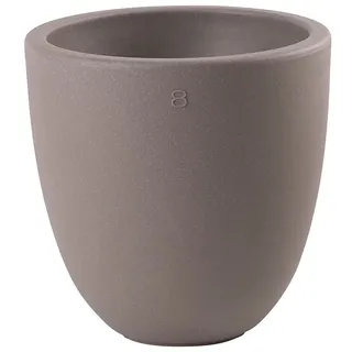 8 seasons Design LED Pflanzkübel 39 x 39cm, Shining Curvy Pot S (Taupe), E27, warmweißes Licht – wetterfest – Blumentopf für außen (Garten, Terrasse, Balkon) und innen – dekorativer Getränkekühler