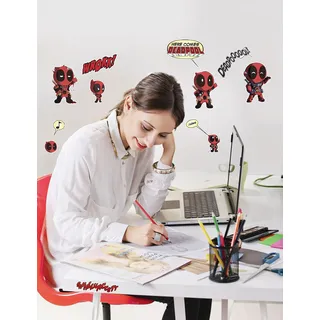KOMAR Deko-Sticker Deadpool Cute 50 x 70 cm