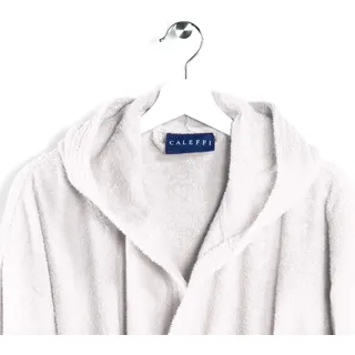 Caleffi Oceano Bademantel mit Kapuze, Baumwolle, Weiß, L, 61133