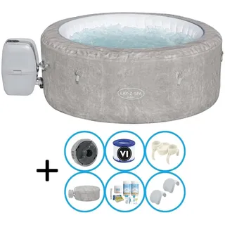 Bestway - Whirlpool - Lay-Z-Spa - Zurich - Inklusive Zubehör - Grau