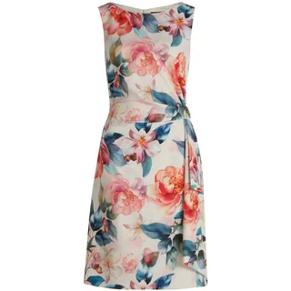 Cocktailkleid VERA MONT "Cocktailkleid mit Blumenprint", Damen, Gr. 38, EURO, rosa (rosé, rot), Obermaterial: 90% Polyester PES. 10% Elasthan EL., Kleider Cocktailkleid