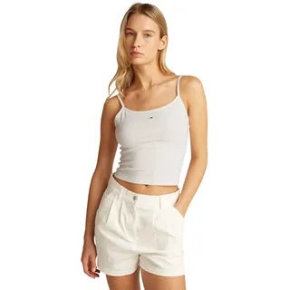 Tommy Jeans Damen 2er Pack Tops Essential Strap Top Stretch, Mehrfarbig (Ecru/Sweet Blue), S