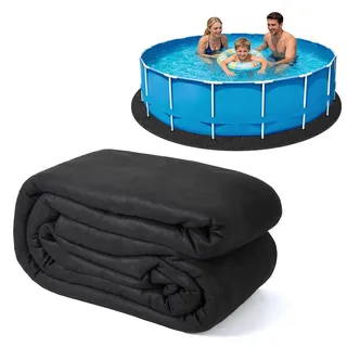 Poolunterlage Poolvlies - Rund 30 ft für Aufstellpool - Schweres Vlies - Schutz für Poolfolie - Stichfestes Unterlegvlies - Wasserdichte Bodenschutzmatte