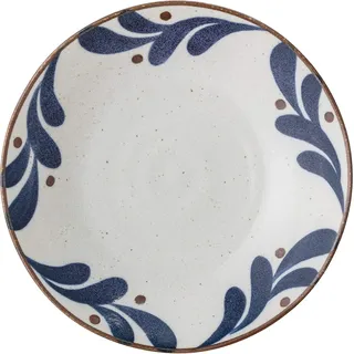 Bloomingville Camellia Servierschale 22 cm Weiß-Blau
