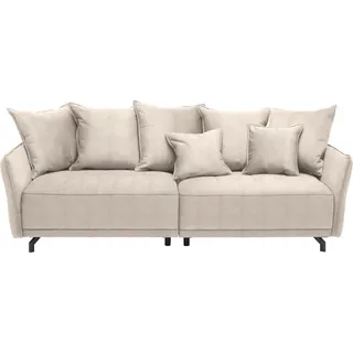 Carryhome Bigsofa , Beige , Metall , Uni , Füllung: Silikon,Silikon , 226x91x103 cm , Stoffauswahl , Wohnzimmer, Sofas & Couches, Sofas, Textilsofas