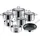 Diamant Topf-Set 7-tlg. Dampfgareinsatz + Bratentopf + Fleischtopf + Bratpfanne + Stieltopf