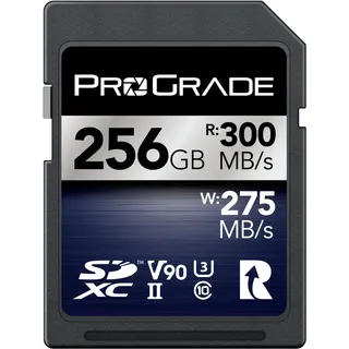 SD UHS-II 256GB Karte V90 – Bis zu 250 MB/s Schreibgeschwindigkeit und 300 MB/s Lesegeschwindigkeit | Für professionelle Filmemacher, Fotografen und Content-Kuratoren – von Prograde Digital