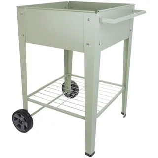 Blumenkasten , Mintgrün , Metall, Kunststoff , 60x80x58.5 cm , einfache Montage , Dekoration, Blumen & Blumentöpfe, Übertöpfe