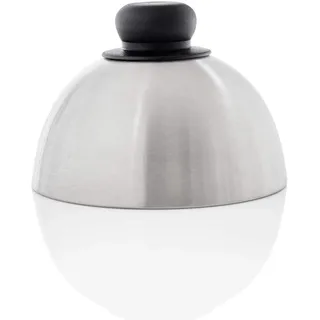 Gastronette Burger Cloche Burgerhaube Haube für Hamburger Cheeseburger Steak Abdeckhaube Pattys Grillen Käse Schmelzen Edelstahl Schwarz für Plancha Glocke Grill Zubehör Garglocke für Grills