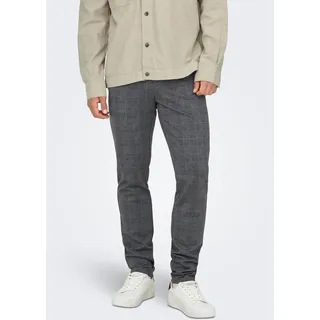 Only & Sons ONSMARK Slim Check Chinos Schwarz 30 30