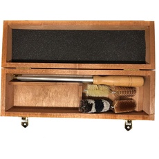 HEADSHOT Reinigungskoffer Kaliber 12, bestehend aus einem dreiteiligen Schläger aus Holz und einem Set aus Grateln aus Nylon, Kupfer und Wolle, Mischung, Einheitsgröße