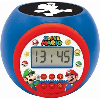 Nintendo Super Mario Projektionswecker mit Timer - Blau