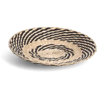 Zeller Dekoteller, Papier-/Rohrkolbengeflecht, ca. Ø 35 cm