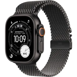 Watch Ultra 3 GPS + Cellular 49 mm Titangehäuse Schwarz Milanese Loop Schwarz L