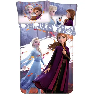 CR-Lights Disney Baby Bettwäsche Eiskönigin Anne ELSA mit Kissenbezug 100 x 135 cm