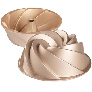 Erreke Gugelhupfform, Professionelle Qualität Kuchenform, Gugelhupf Backform, Sehr Widerstandsfähig, Doppelte Antihaftschicht, 1.8 Liter Kugelhupf Backform 24cm, Spiral