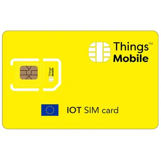 Daten-SIM-Karte IOT Europa - Things Mobile - mit weltweiter Netzabdeckung und Mehrfachanbieternetz GSM/2G/3G/4G. Ohne Fixkosten und ohne Verfallsdatum. 10 Guthaben inklusive