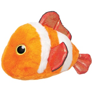 Aurora Fish, 61302, Sparkle Tales, Indiana Clown Fisch, 13cm, Plüschtier, orange/weiß