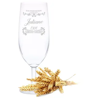 GRAVURZEILE Leonardo Bierglas mit Gravur - Zur Perfektion gereift - Geschenk für Papa ideal als Vatertagsgeschenk - 360ml - Biertulpe Weizenglas als Geburtstagsgeschenk für Männer - Geschenk für Ihn