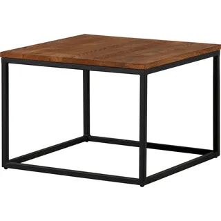 MASSIVMOEBEL24.DE Couchtisch Wildeiche 60x60x43 natur geölt LOUNGE COLLECTION #07 - Braun