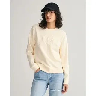 Gant für Damen. 4200663 Sweatshirt Tonal Archive Shield weiß (XS), Lässig, Baumwolle
