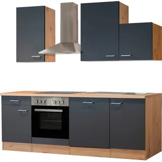 Flex-Well Küchenzeile Morena 220 cm grau