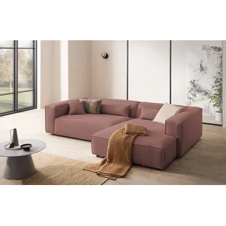 LeGer Home by Lena Gercke Ecksofa »PIARA XXL, Big-Sofa, Cord, Leinenoptik o. Strukturstoff, L-Form« wahlweise Ottomane rechts/links, Kedernaht, extra tiefe Sitzfläche,