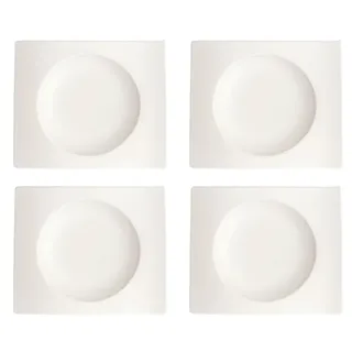 Villeroy & Boch Suppenuntertassen NewWave 18 x 15 cm 4er Set weiß