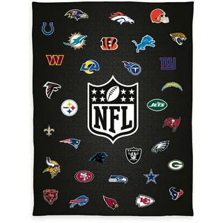 Herding NFL Wellsoft-Decke Größe 150x200 cm, Weiche Kuscheldecke, Polyester