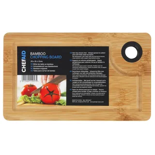 Chef Aid Rundes Schneidebrett Bambus, Bambus, braun, 25 x 15 cm