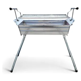 Mangal Grill Ararat Edelstahl 2mm Schaschlikgrill mit verstellbarer Grillhöhe