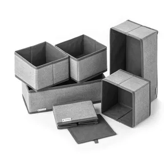 Navaris Aufbewahrungsbox 6-tlg. grau