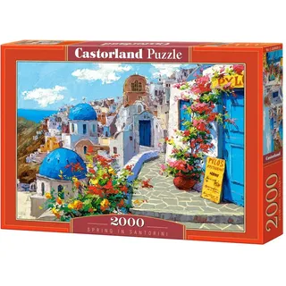 Castorland Spring in Santorini 2000 Pieces Puzzle, Multicolore, TU