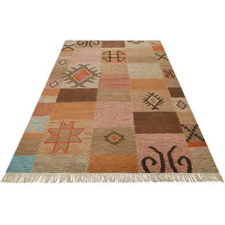 Green Looop »Monmartre GL-82105« rechteckig 5 mm Höhe handgewebter Naturfaserteppich aus 80% Wolle 20% Baumwolle, Fransen,