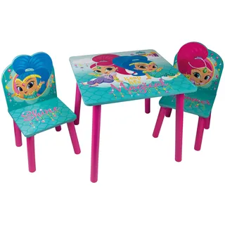 Nickelodeon, Shimmer & Shine 80236-S Tischset, 2 Stühle, MDF, Rosa - 78009779