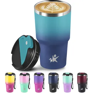 Thermosbecher 600ml- Isolierbecher, Doppelwandig Isoliert für Wasser und Tee, Kaffee to go Becher Thermo, 6h Heiß und 8h Kalt, Kaffee Thermobecher für Tee, Smoothies und Mehr