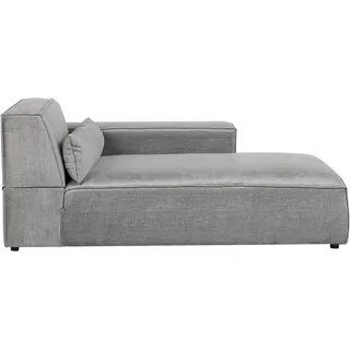 Beliani Recamiere Polyester 1-Sitzer Grau