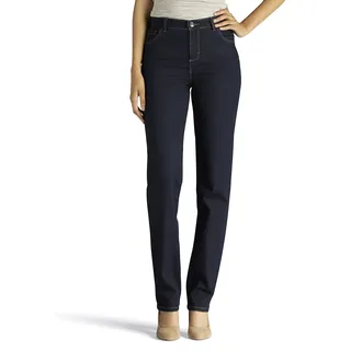 LEE Damen Jeanshose Petite Instantly Slims Classic Relaxed Fit Monroe Straight L - Blau