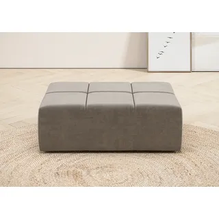 Home Affaire Polsterhocker HOME AFFAIRE "B/H/T: 107 x 39 x 107", silber, B:107cm H:39cm T:71cm, Hocker, Polsterhocker, passend zur "Ancona"-Polsterserie, auch in Cord + Easy Care