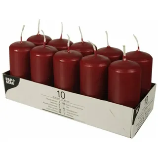 Papstar Stumpenkerzen 40 mm 10 St. bordeaux
