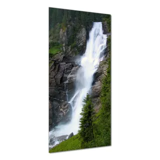 Wallario selbstklebende Duschrückwand 80 x 190 cm mit Motiv Wasserfall - Wandverkleidung mit Hochglanzlaminat in Glasoptik