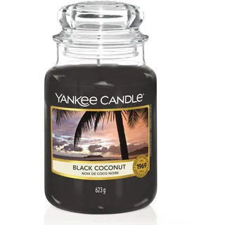 Yankee Candle Duftkerze im Glas (groß) | Black Coconut | Kerze mit langer Brenndauer bis zu 150 Stunden | Perfekte Geschenke für Frauen